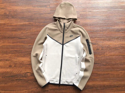 NIKE TECH FLEECE HOODIE x SANDALWOOD/LIGHT BONE WHITE