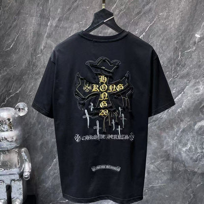 Chrome Hearts Classic Crewneck T-Shirt in Black/Yellow