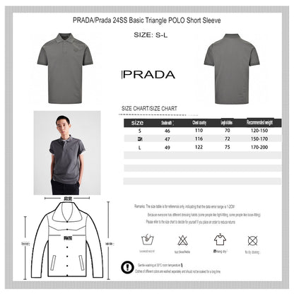 Prada Classic Grey Polo Shirt Primereps