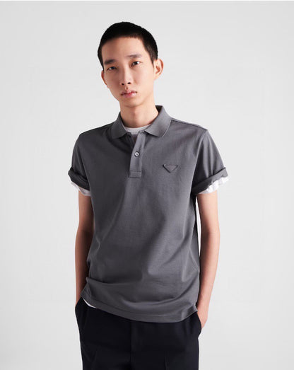 Prada Classic Grey Polo Shirt Primereps