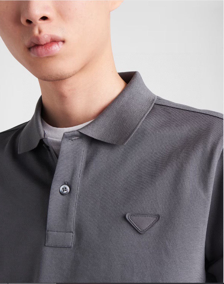 Prada Classic Grey Polo Shirt Primereps