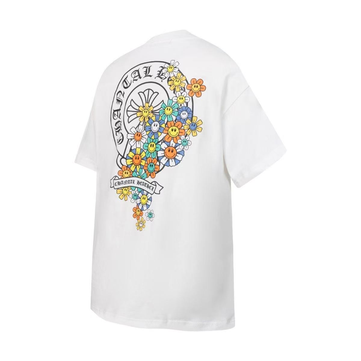 Chrome Hearts Classic Crewneck T-Shirt in White/Black/Multicolor