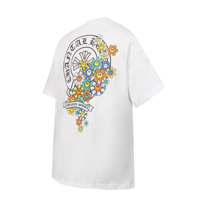 Chrome Hearts Classic Crewneck T-Shirt in White/Black/Multicolor