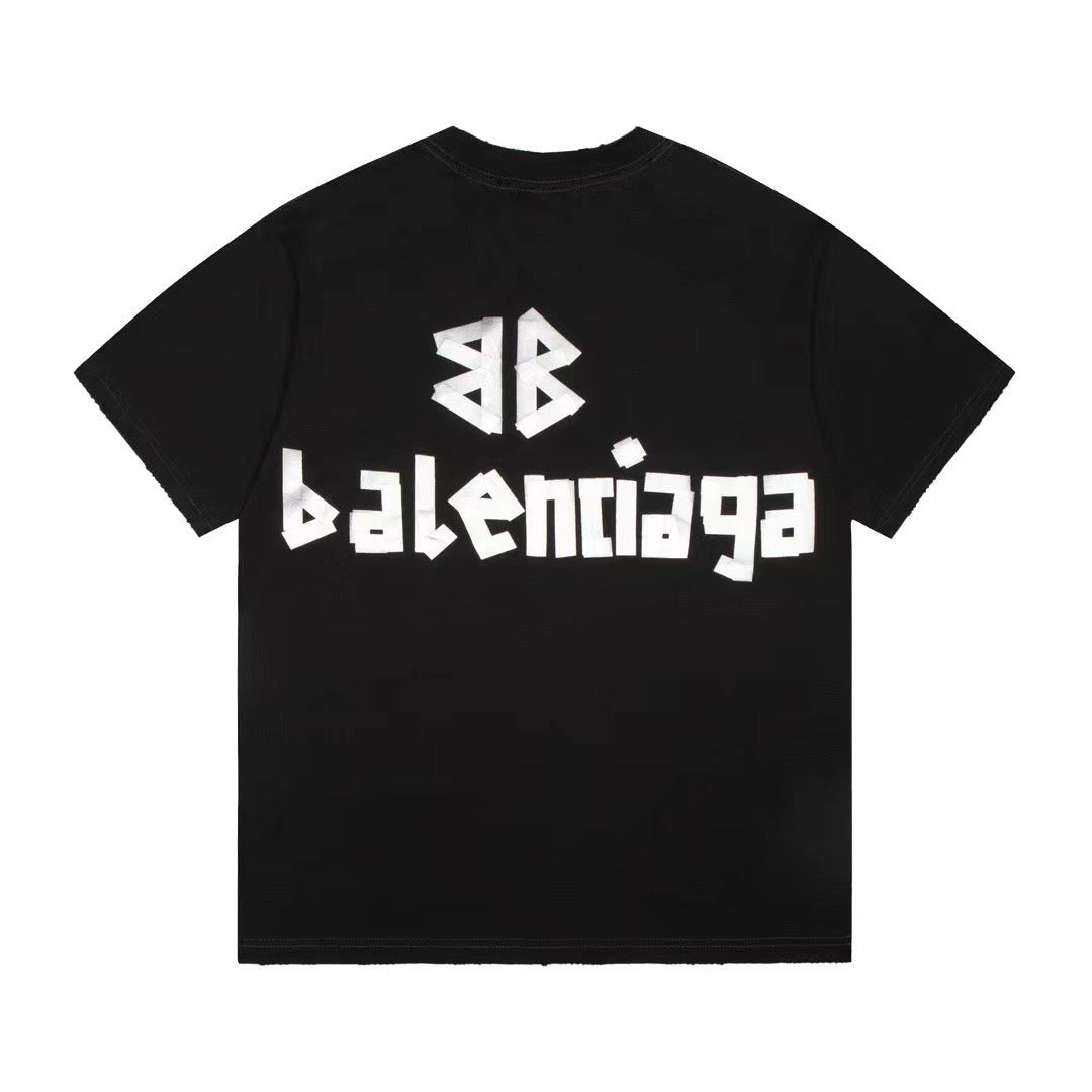 Balenciaga TAPE TYPE Short-Sleeve T-Shirt in Black