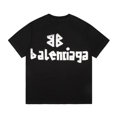 Balenciaga TAPE TYPE Short-Sleeve T-Shirt in Black