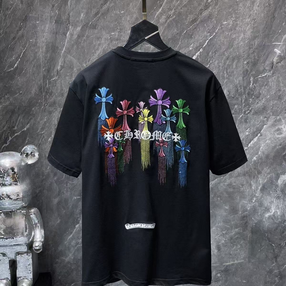 Chrome Hearts Classic Crewneck T-Shirt in Black/Multicolor