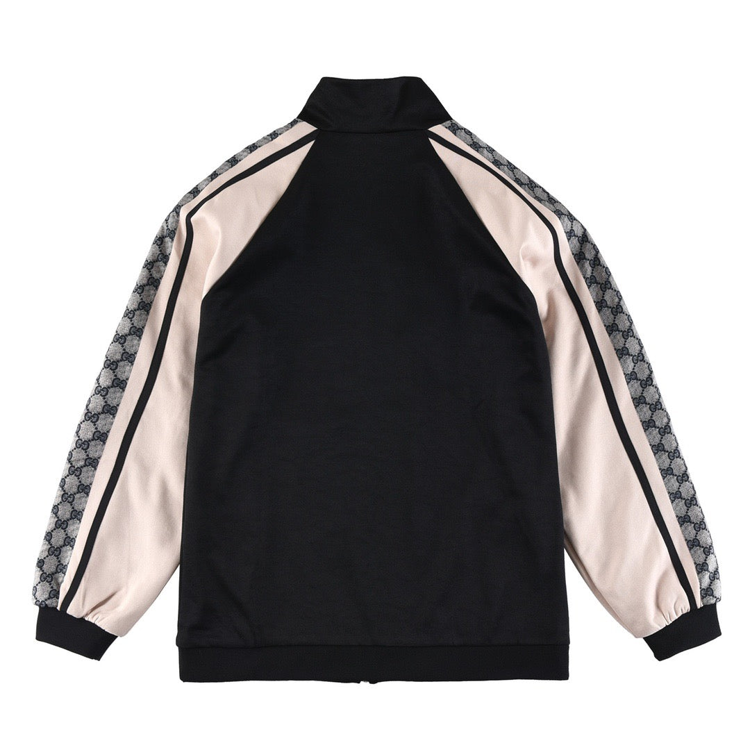 Gucci GG Supreme Stripe Track Jacket - Black