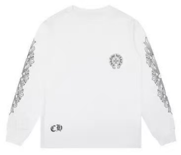 CHROME HEARTS RED HORSE SHOE LOGO SWEATSHIRT WHITE
