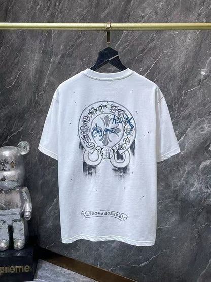 Chrome Hearts Classic Crewneck T-Shirt in White/Black