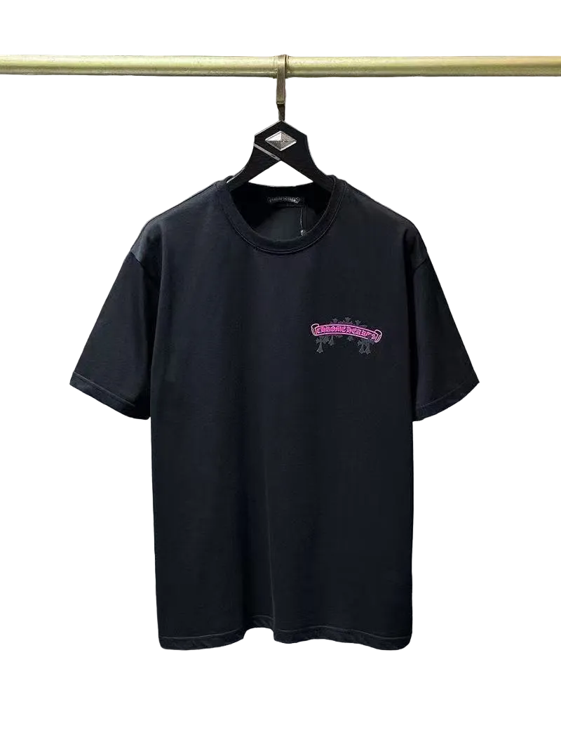 Chrome Hearts Classic Crewneck T-Shirt in Black/Pink