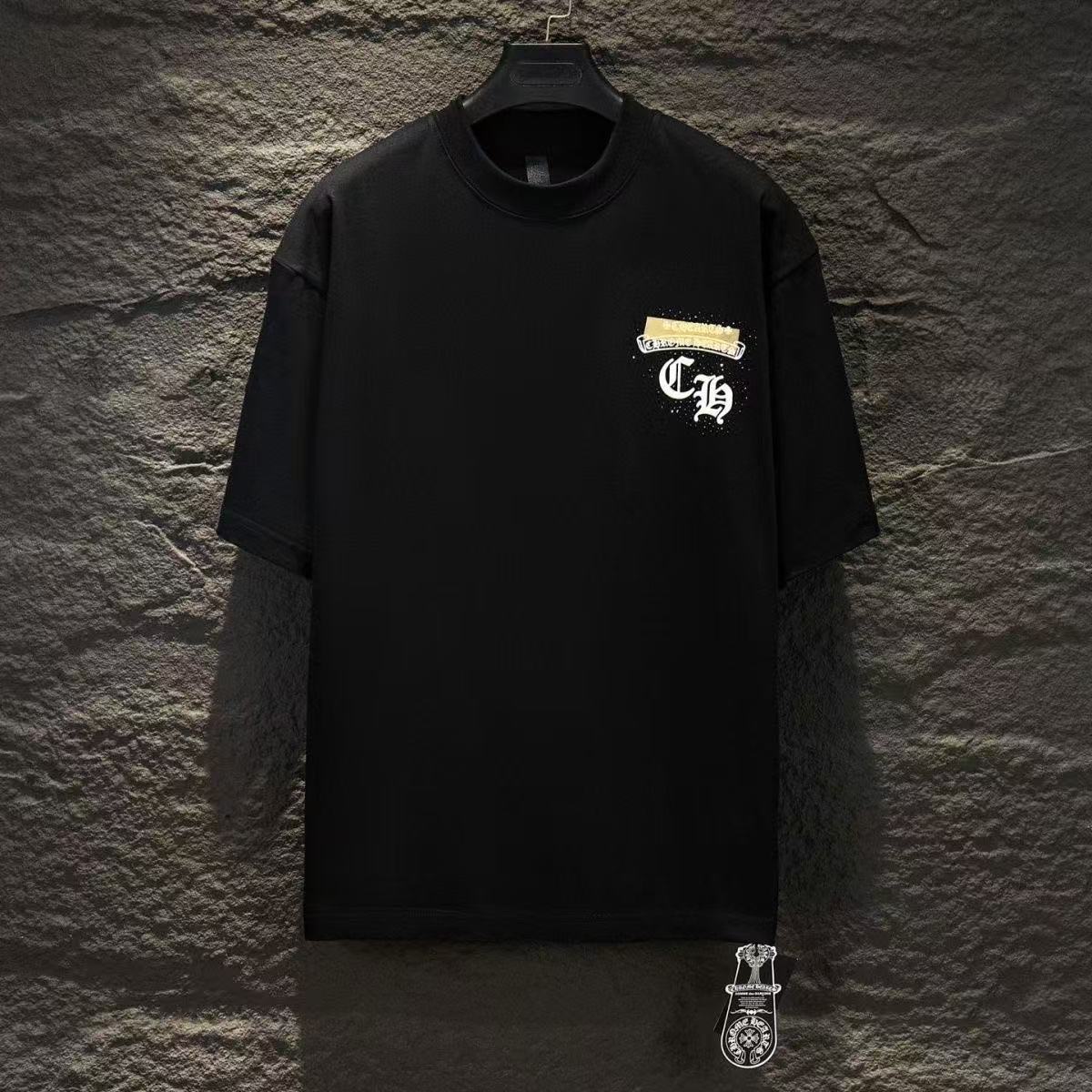 Chrome Hearts Classic Crewneck T-Shirt in Black/Yellow