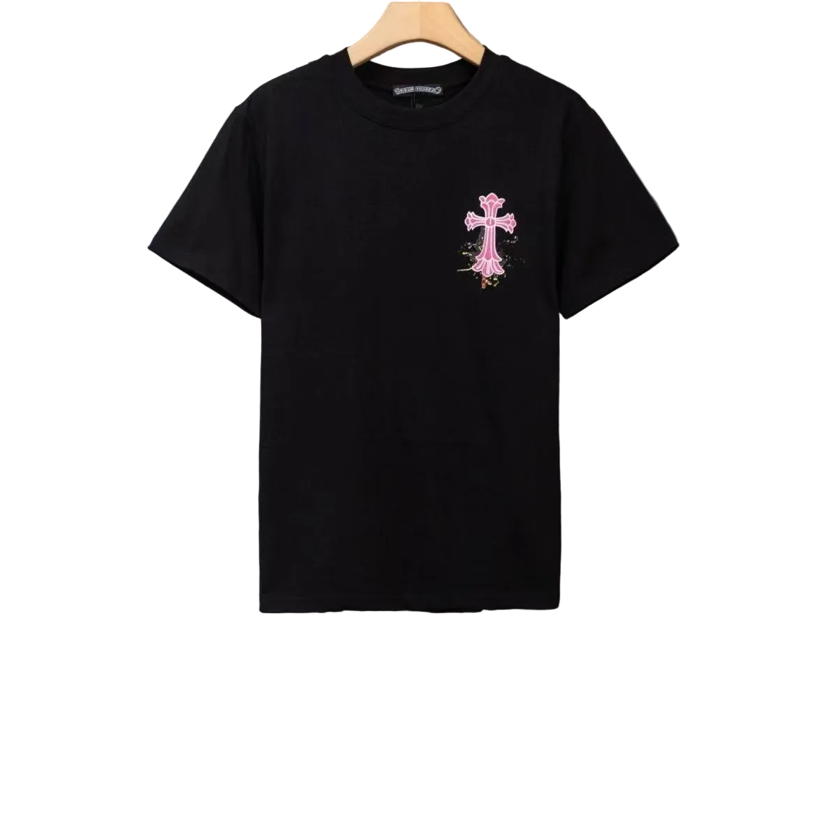 Chrome Hearts Classic Crewneck T-Shirt in Black/Pink