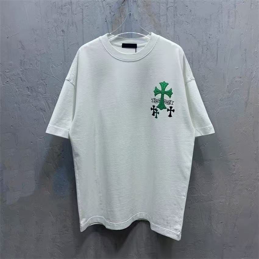 Chrome Hearts T-Shirt in White/Green: Subdued Botanical Edge