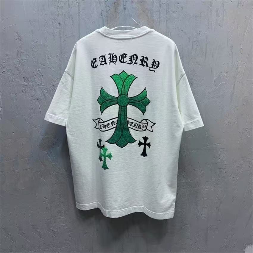 Chrome Hearts T-Shirt in White/Green: Subdued Botanical Edge