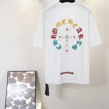 Chrome Hearts T-shirt in White/Yellow/Red: Radiant Heraldry