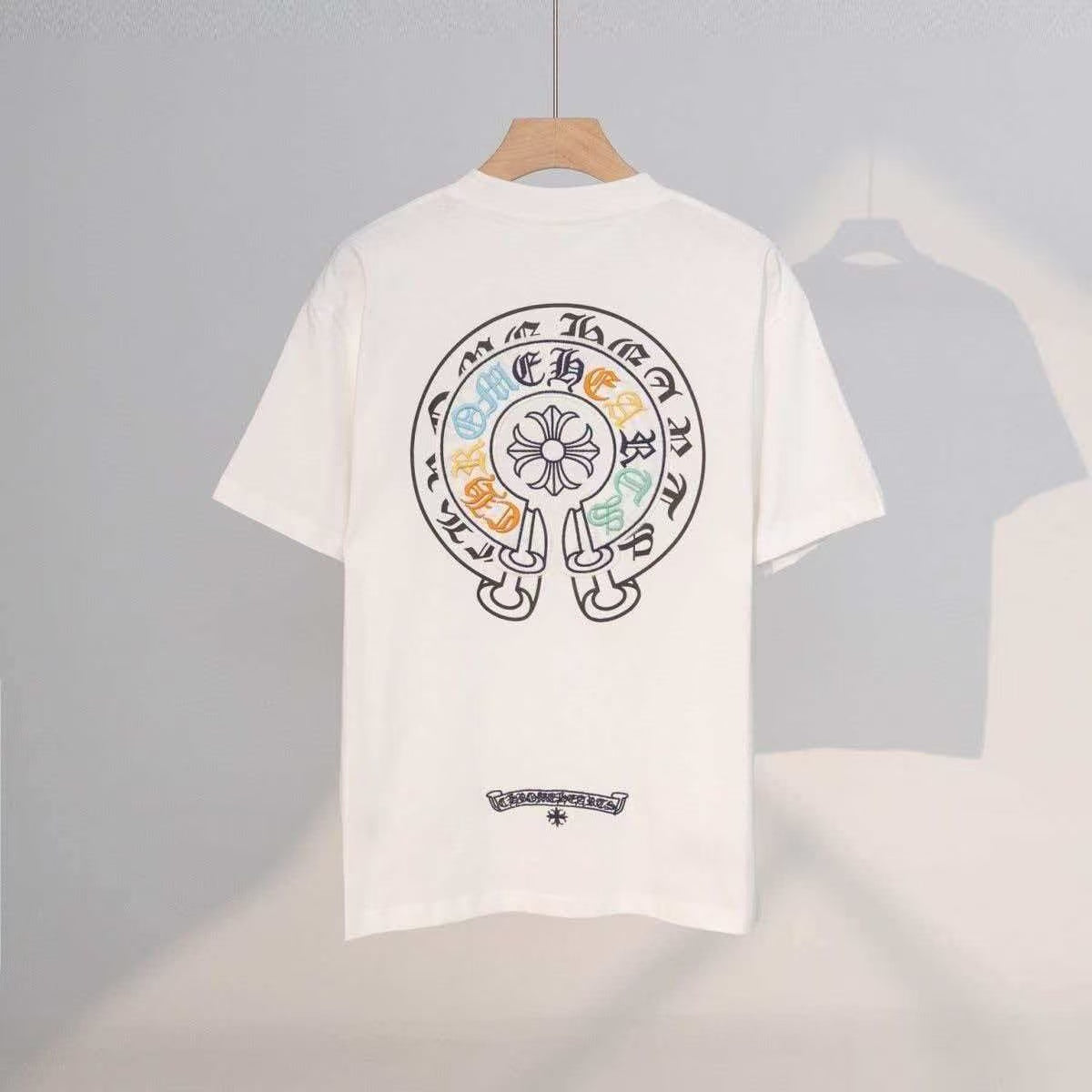 Chrome Hearts T-shirt in White Multicolor: Illuminated Iconography