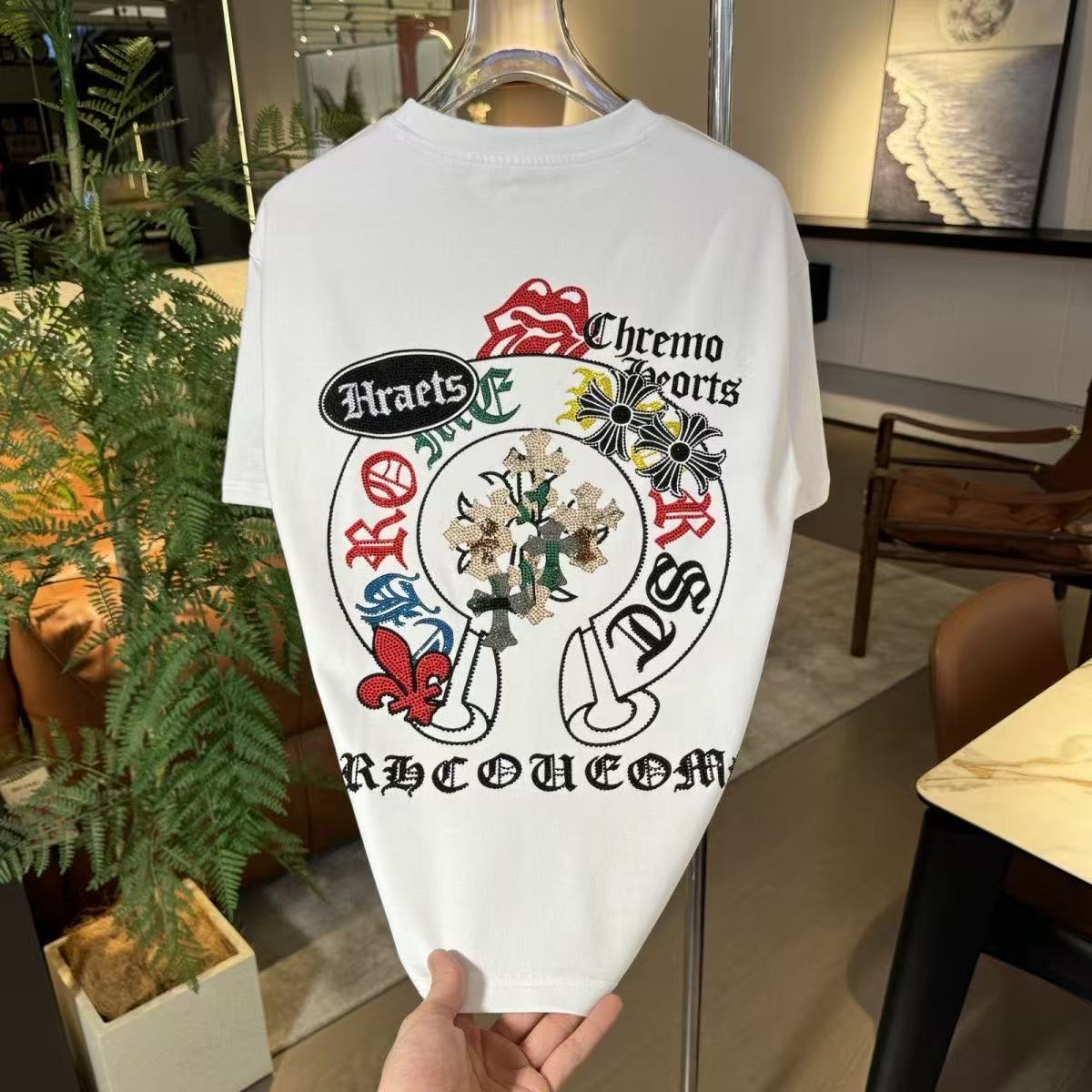 Chrome Hearts T-shirt in Black/Pink: Subversive Romance