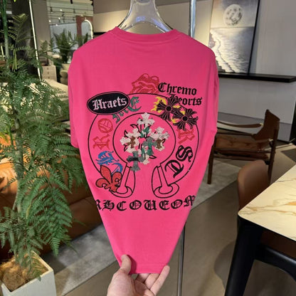 Chrome Hearts T-shirt in Pink/Black: Subversive Romance