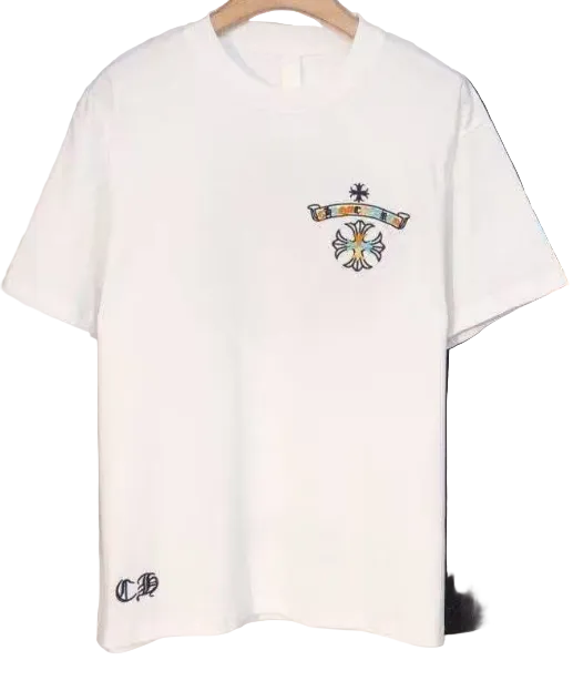 Chrome Hearts T-shirt in White Multicolor: Illuminated Iconography