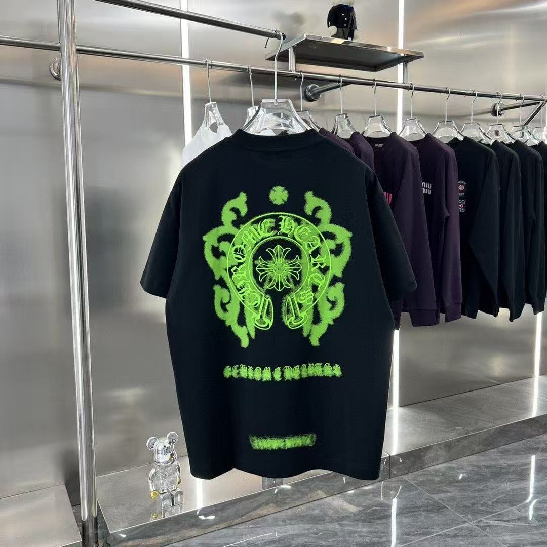 Chrome Hearts Classic Crewneck T-Shirt in Black/Green