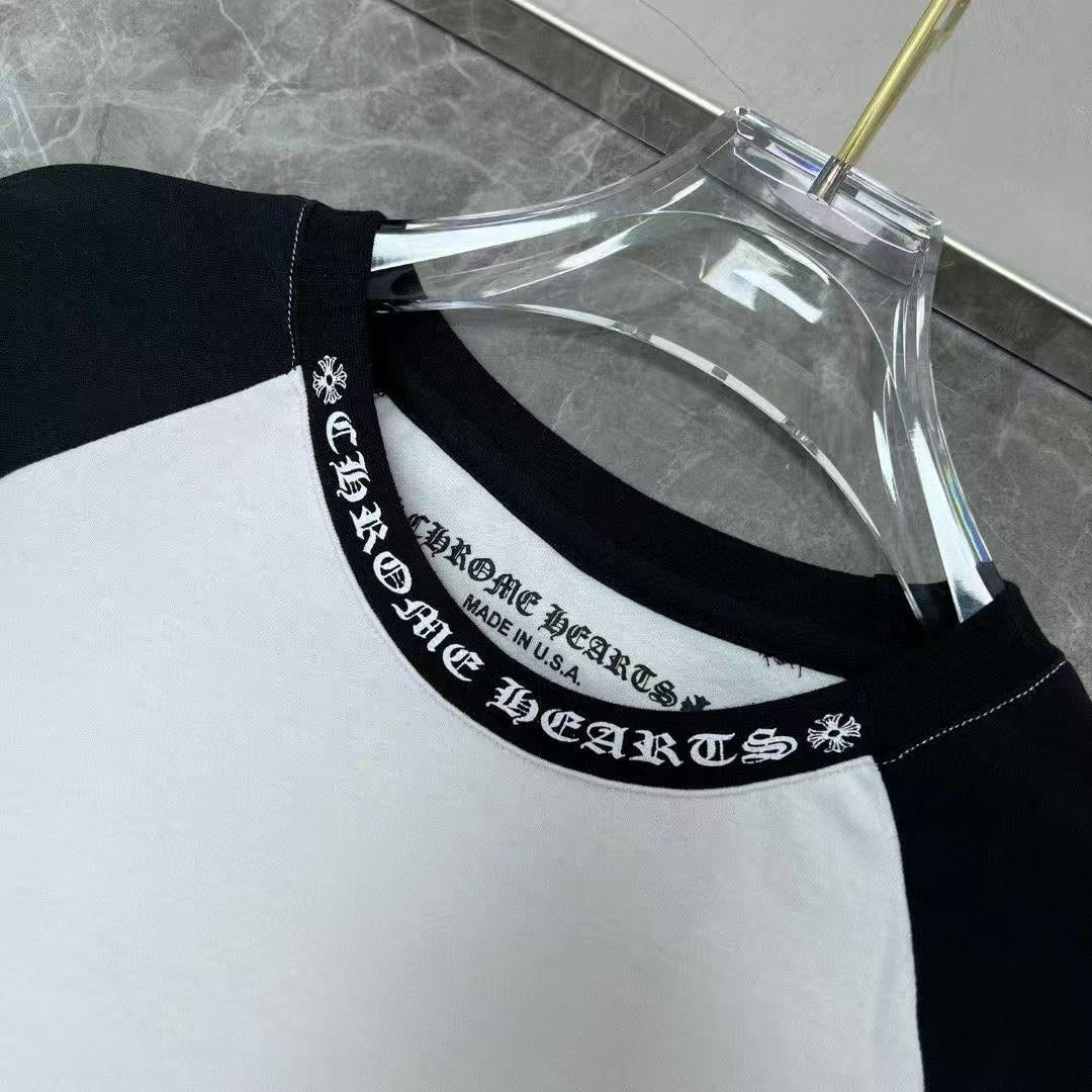 CHROME HEARTS HORSE SHOE LOGO LONGSLEEVE WHITE BLACK