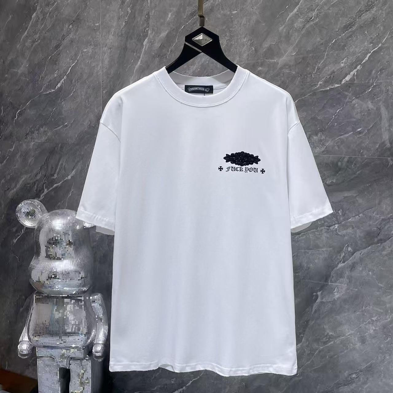 Chrome Hearts Classic Crewneck T-Shirt in White/Black