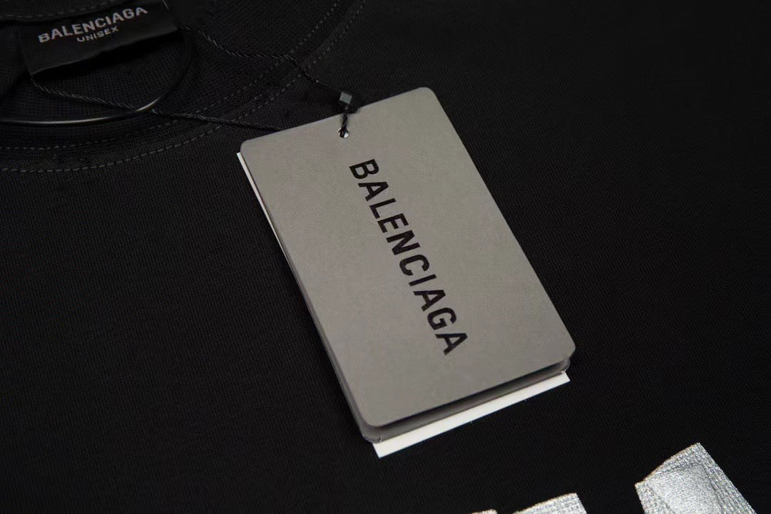 Balenciaga TAPE TYPE Short-Sleeve T-Shirt in Black