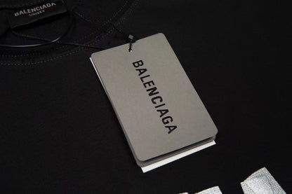 Balenciaga TAPE TYPE Short-Sleeve T-Shirt in Black