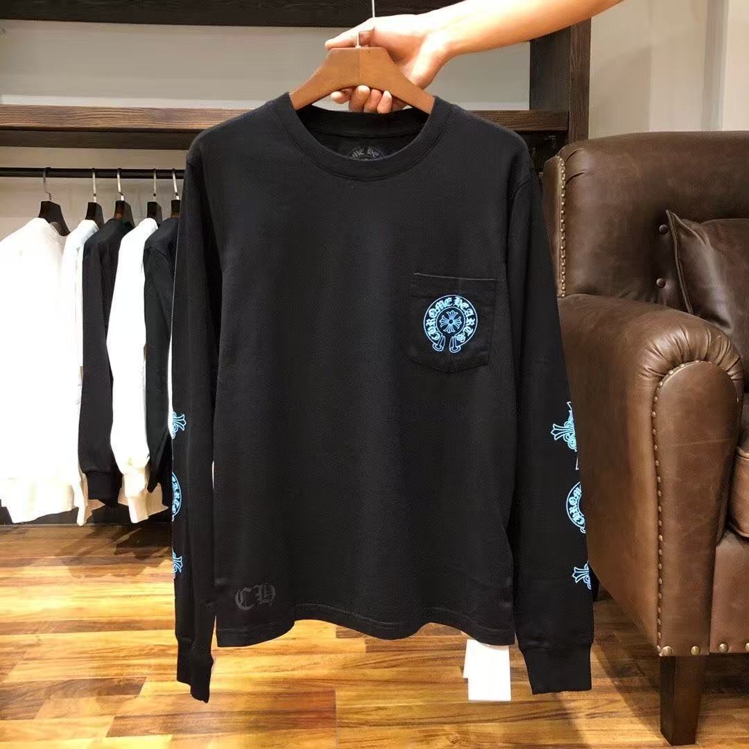 Chrome Hearts Classic Crewneck T-Shirt in Black/Blue