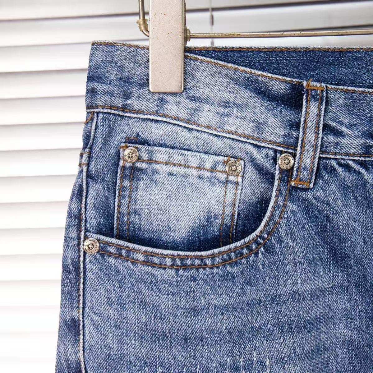 CHROME HEARTS BLACK CROSS PATCH JEANS DENIM