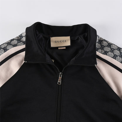 Gucci GG Supreme Stripe Track Jacket - Black