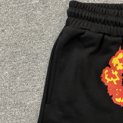 DENIM TEARS x OFFSET COTTON WREATH SHORTS BLACK