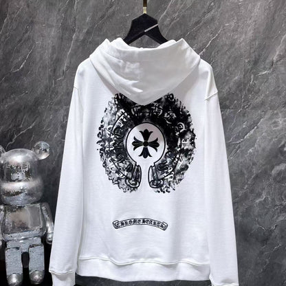 Chrome Hearts Classic Crewneck Sweatshirt in White/Black