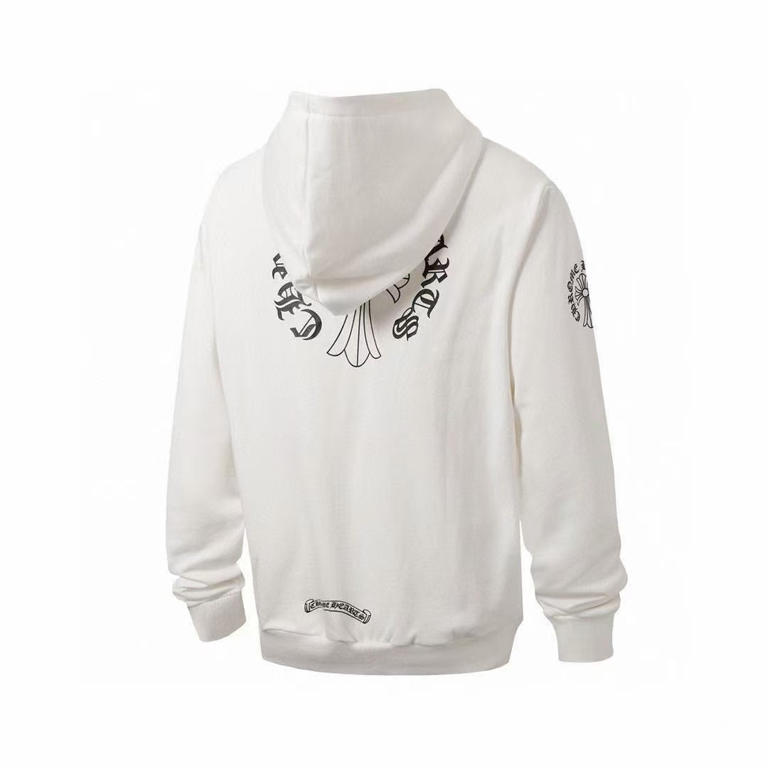 Chrome Hearts Classic Crewneck Jacket in White/Black