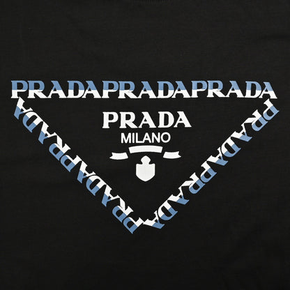 Prada Black T-Shirt with Logo Design