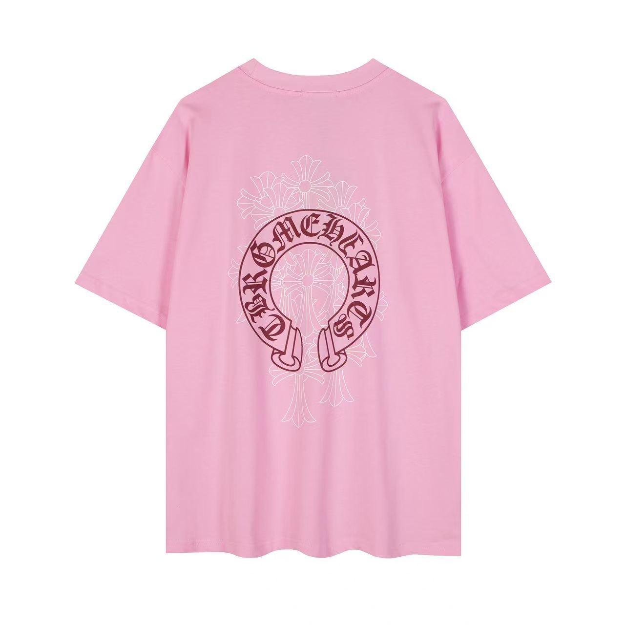Chrome Hearts Classic Crewneck T-Shirt in White/Pink