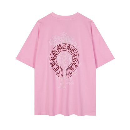 Chrome Hearts Classic Crewneck T-Shirt in White/Pink