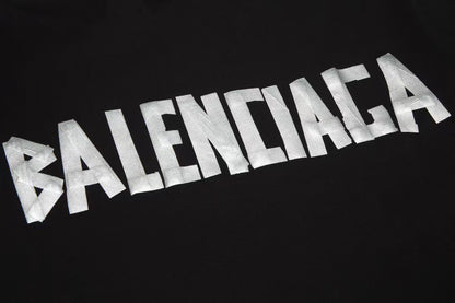 Balenciaga TAPE TYPE Short-Sleeve T-Shirt in Black
