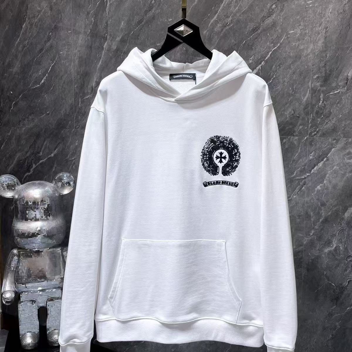 Chrome Hearts Classic Crewneck Sweatshirt in White/Black