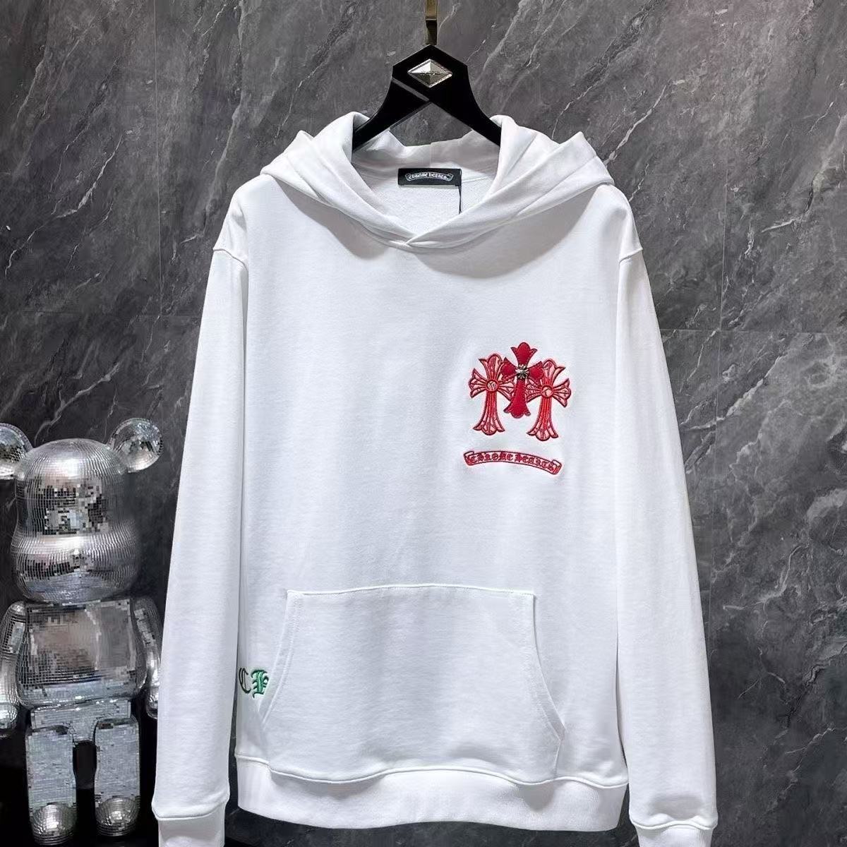 Chrome Hearts Classic Crewneck Sweatshirt in White/Red/Green