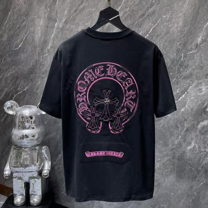 Chrome Hearts Classic Crewneck T-Shirt in Black/Pink
