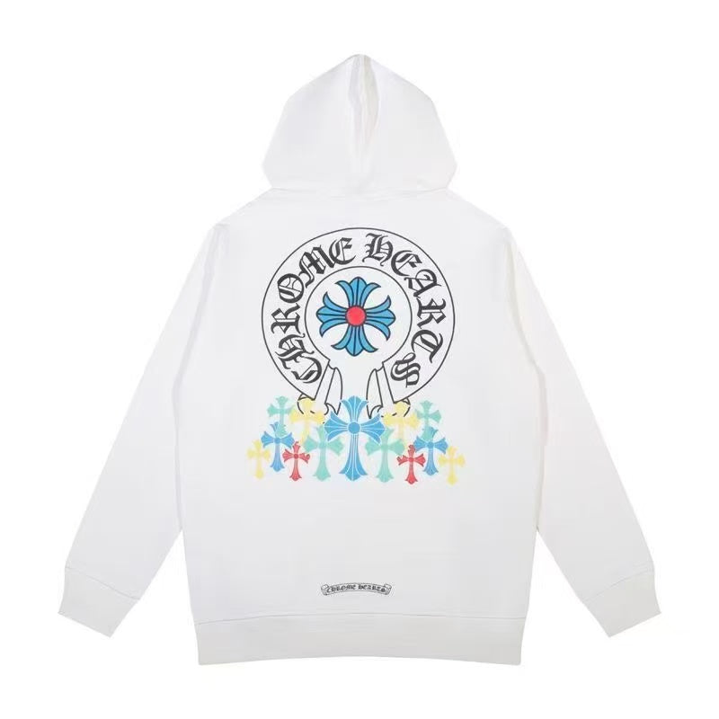 Chrome Hearts Classic Crewneck Sweatshirt in White / Multicolor
