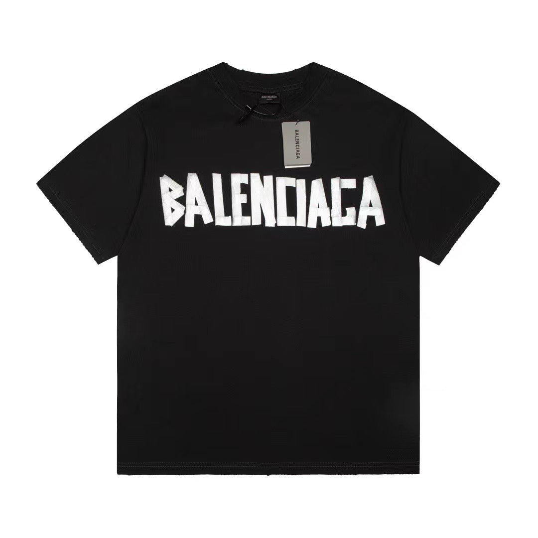 Balenciaga TAPE TYPE Short-Sleeve T-Shirt in Black