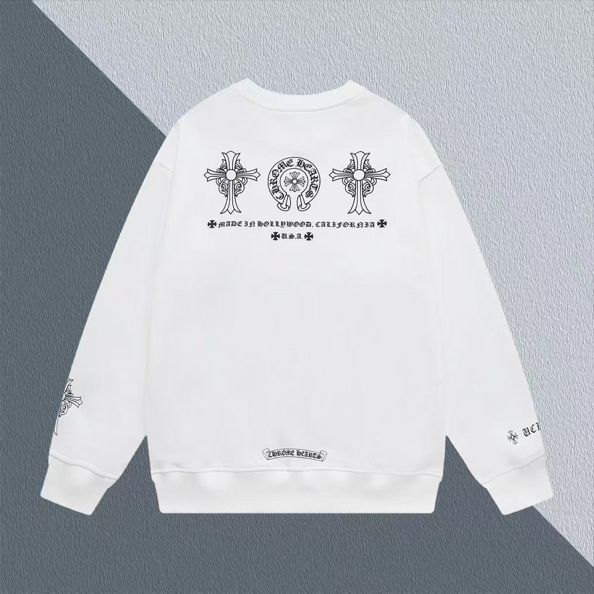 CHROME HEARTS HORSE SHOE LOGO SWEATSHIRT WHITE
