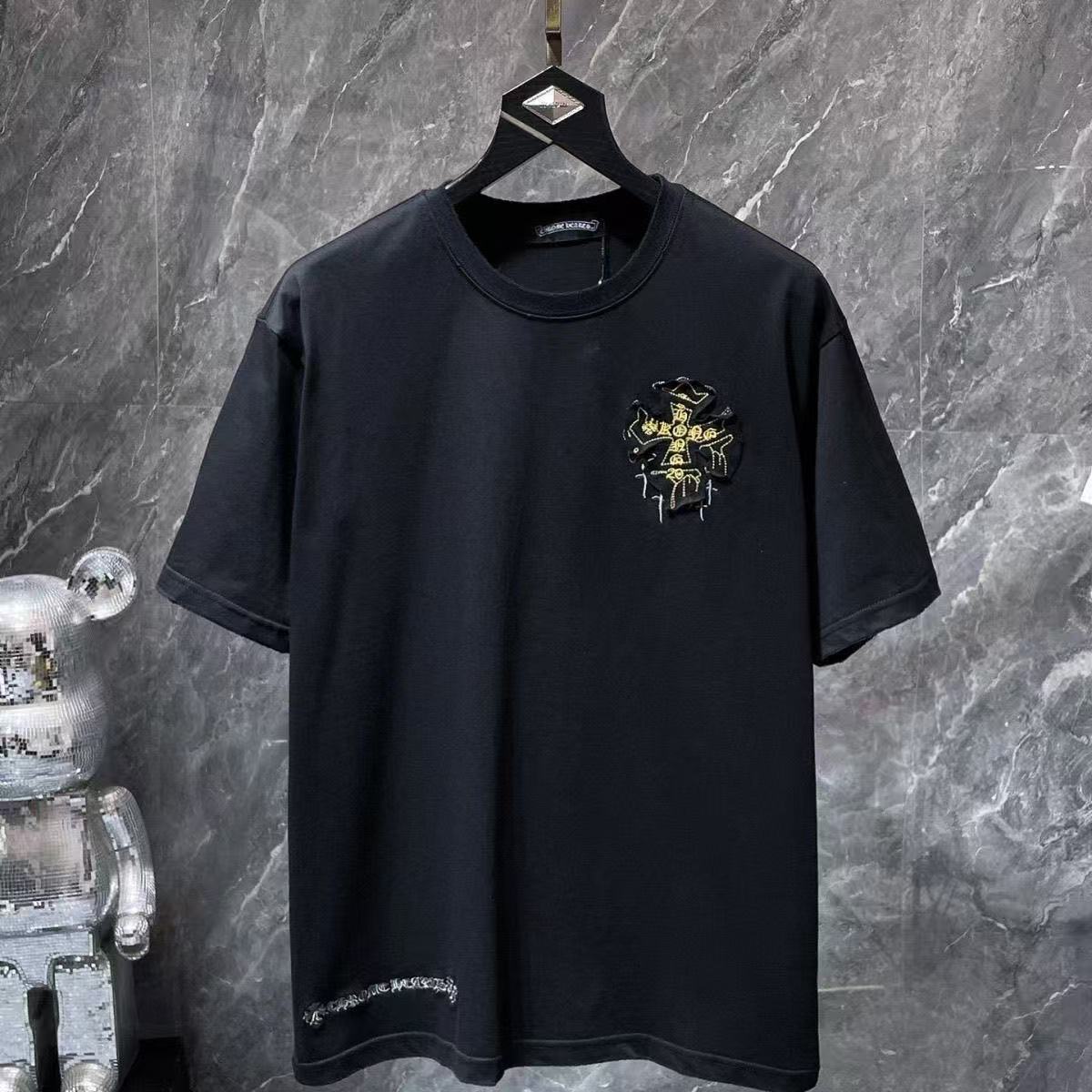 Chrome Hearts Classic Crewneck T-Shirt in Black/Yellow