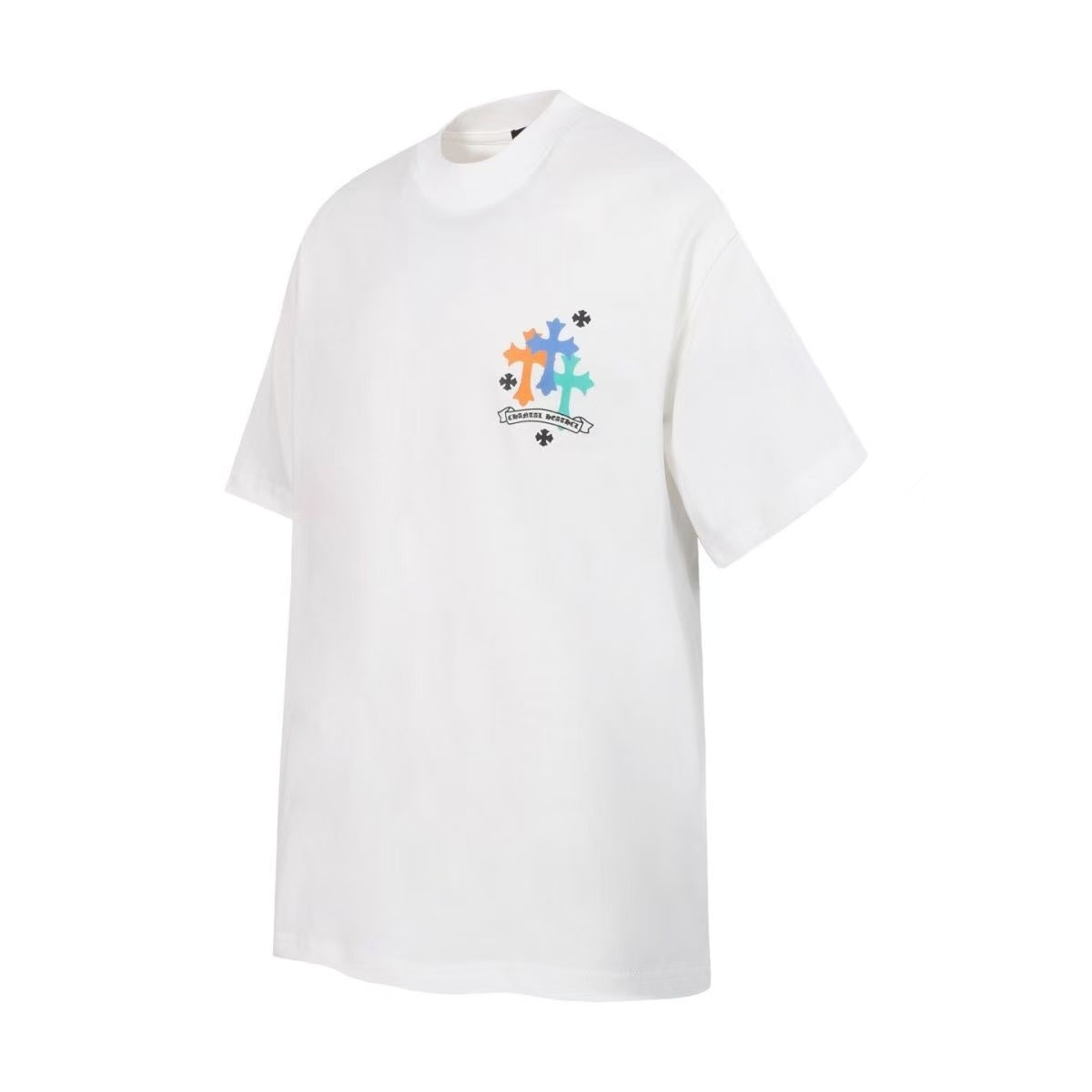 Chrome Hearts Classic Crewneck T-Shirt in White/Black/Multicolor
