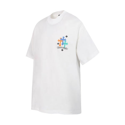 Chrome Hearts Classic Crewneck T-Shirt in White/Black/Multicolor