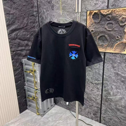 Chrome Hearts Classic Crewneck T-Shirt in Black/Blue