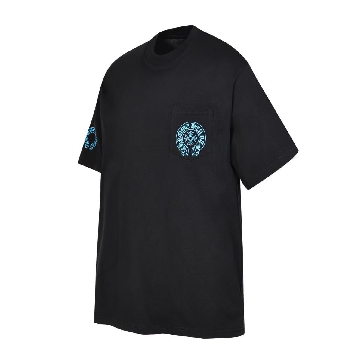 CHROME HEARTS Classic Crewneck T-Shirt (Black/Blue Colorway)