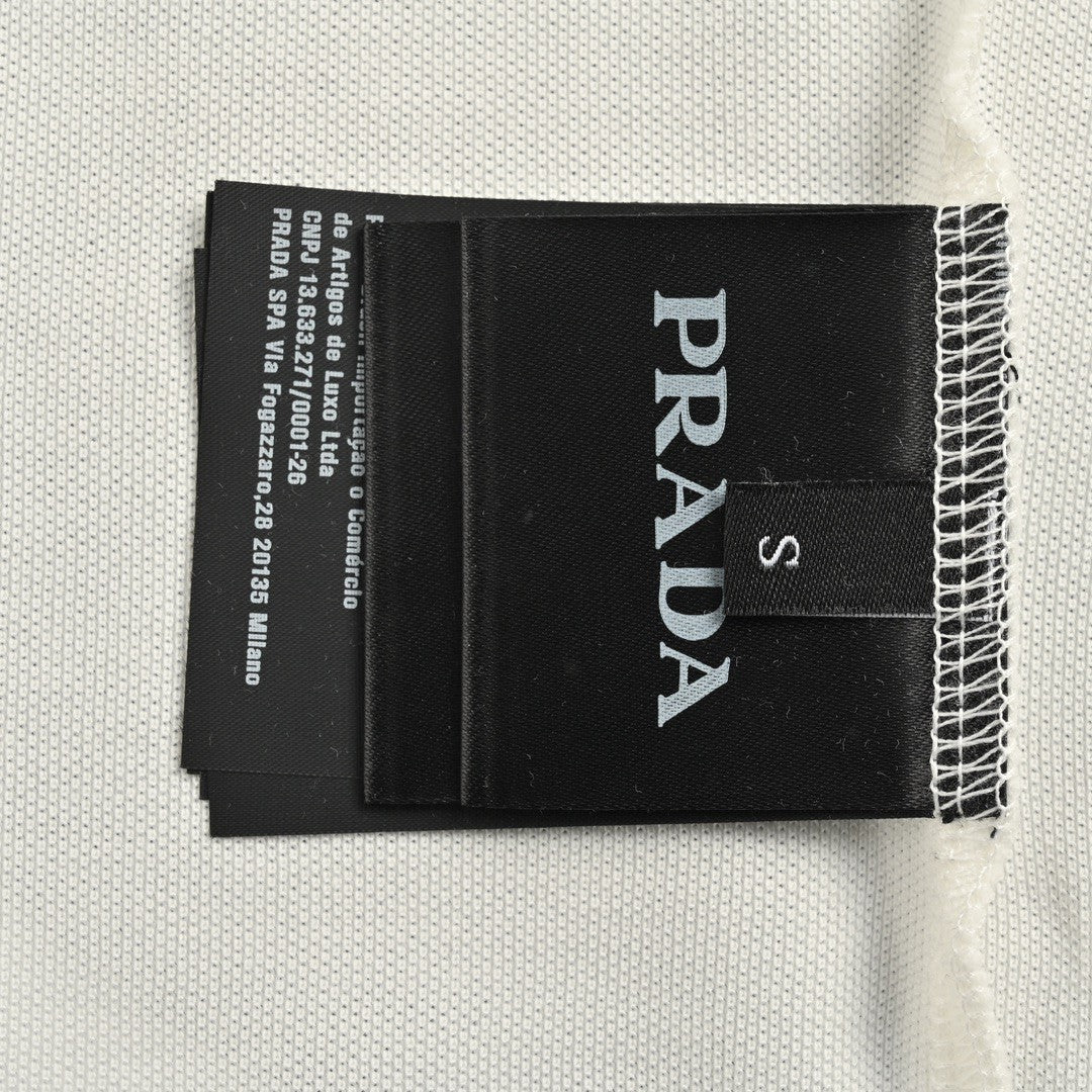 Prada Classic White Polo Shirt Primereps